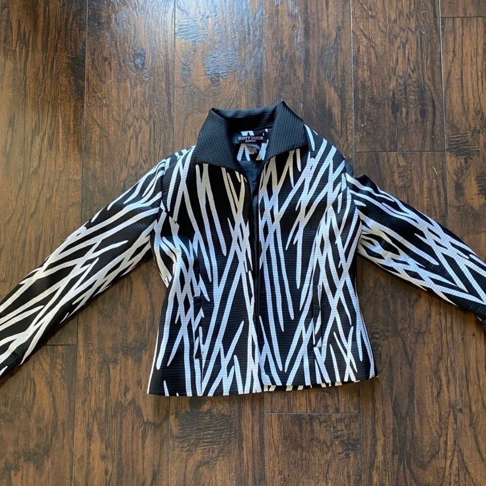 Scott Taylor petite size PS Blazer cool print